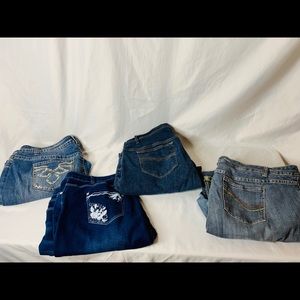 4 pairs of plus size jeans